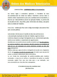 Convocatória Assembleia Geral Extraordinária dia 06 de julho de 2021 às 12.30h