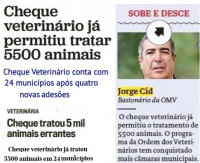 A OMV na Comunicação Social - Cheque Veterinário