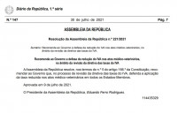 Publicação em DRE - Resolução da Assembleia da República: 'Recomenda ao Governo a defesa da redução do IVA nos atos médico-veterinários'