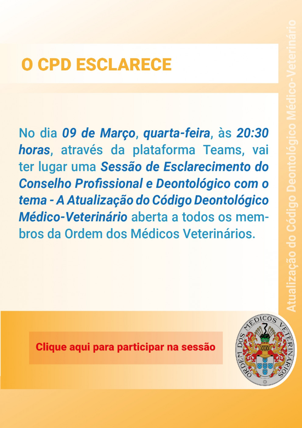 O CPD Esclarece - A Atualização do Código Deontológico