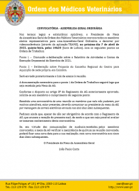 Convocatória Assembleia Geral dia 7 de abril de 2022 às 14.30h