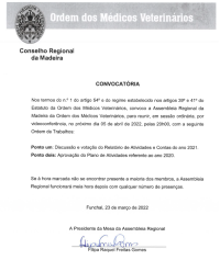 Assembleia Regional 05 de Abril de 2022