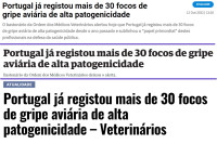 A OMV na Comunicação Social - Bastonário da OMV alerta que 'Portugal já registou mais de 30 focos de gripe aviária de alta patogenicidade'