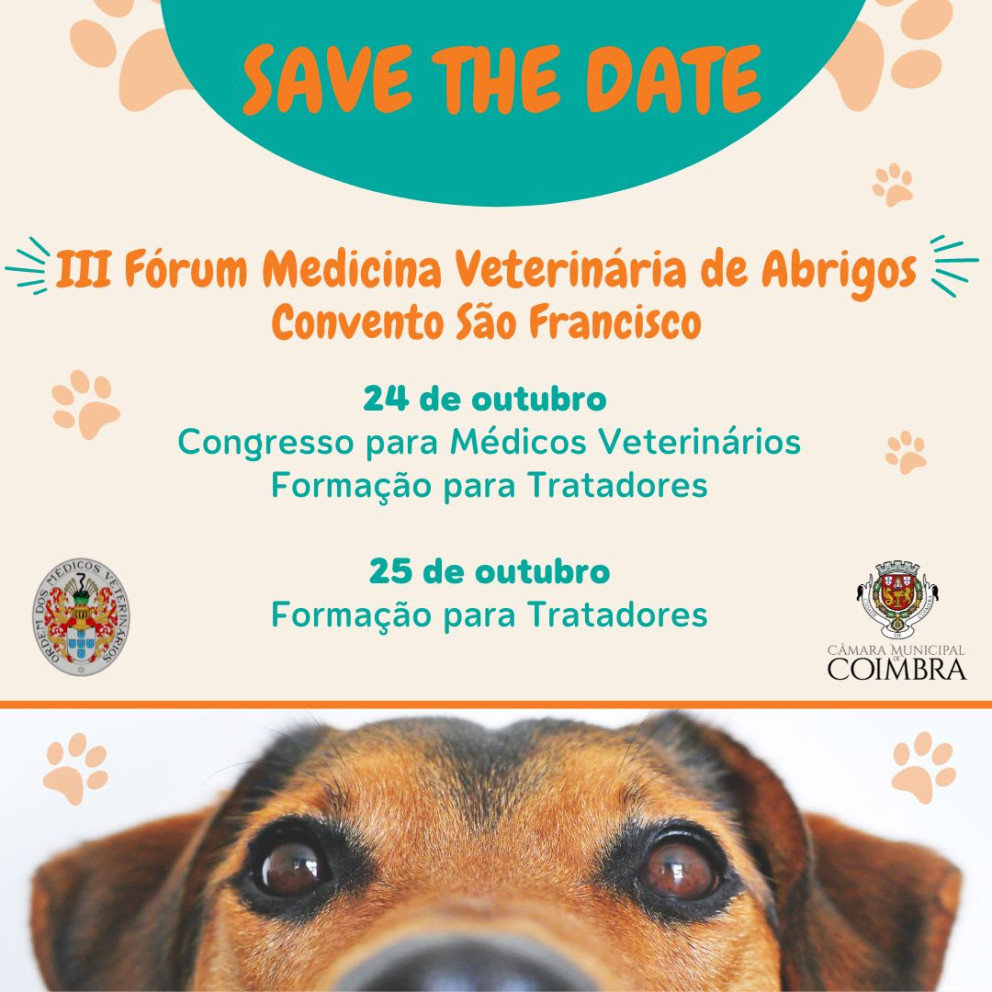 SAVE THE DATE | III Fórum de Medicina Veterinária de Abrigos | 24 e 25 de outubro de 2023