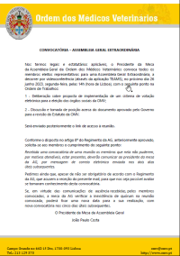Convocatória Assembleia Geral Extraordinária dia 26 de junho de 2023 às 14.00h
