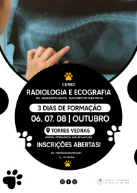 Curso de Radiologia e Ecografia - Torres Vedras, Hospital Veterinário da Mata de Santa Iria 