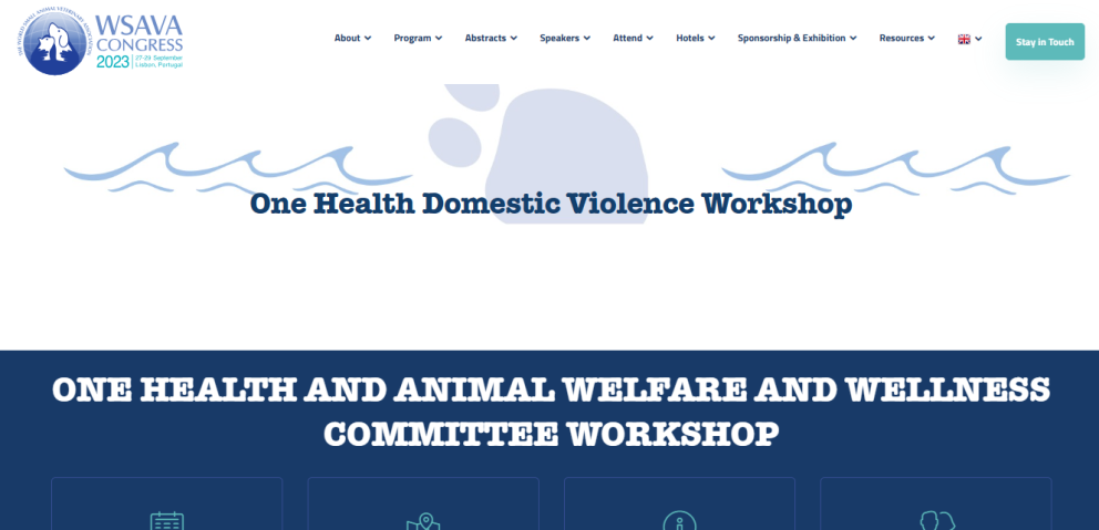 Workshop pré-WSAVA Congress - One Health Domestic Violence 