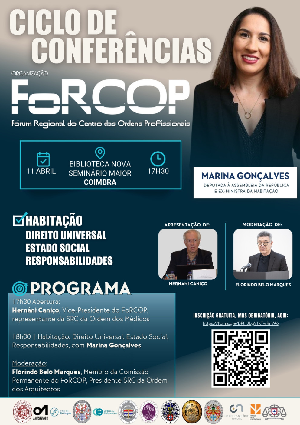 Conferência com Marina Gonçalves | Ciclo de Conferências FoRCOP