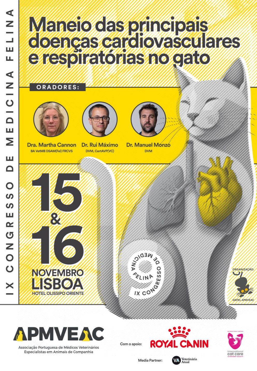IX Congresso de Medicina Felina – Maneio das principais doenças cardiovasculares e respiratórias no gato - APMVEAC