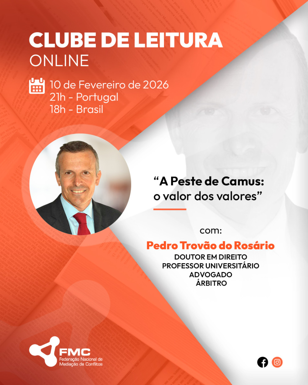 Clube Leitura | Professsor Doutor Pedro Trovão do Rosário