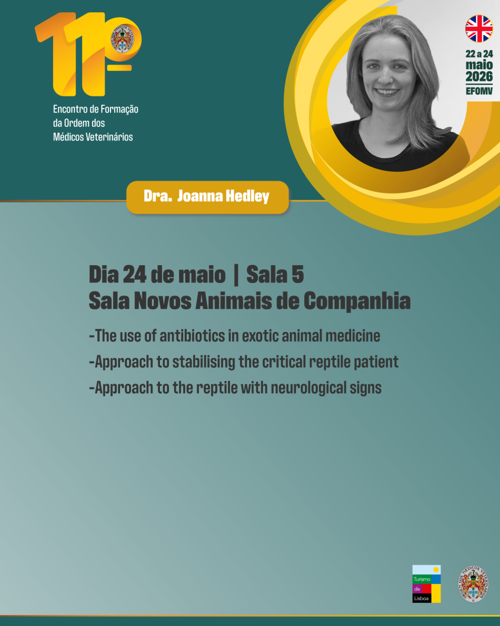 11º EFOMV: Palestrante - Dra. Joanna Hedley