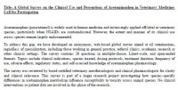 A Global Survey on the Clinical Use and Perceptions of Acetaminophen in Veterinary Medicine: Call for Participation