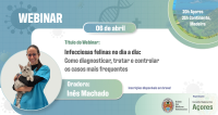 Webinar -  Infeciosas felinas no dia a dia : Como Diagnosticar , tratar e controlar os casos mais frequentes, 06 de abril, 20h Açores, 21h Continente