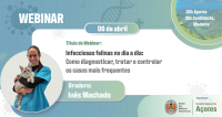 Webinar - Infeciosas felinas no dia a dia : Como Diagnosticar , tratar e controlar os casos mais frequentes, 06 de abril, 20h Açores, 21h Continente