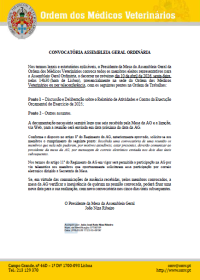 Convocatória da Assembleia Geral, 10 de abril de 2026 às 14h30