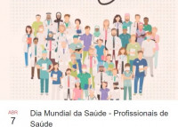 WEBINAR hoje - #EstamosJuntos: Profissionais de Saúde comemoram Dia Mundial da Saúde