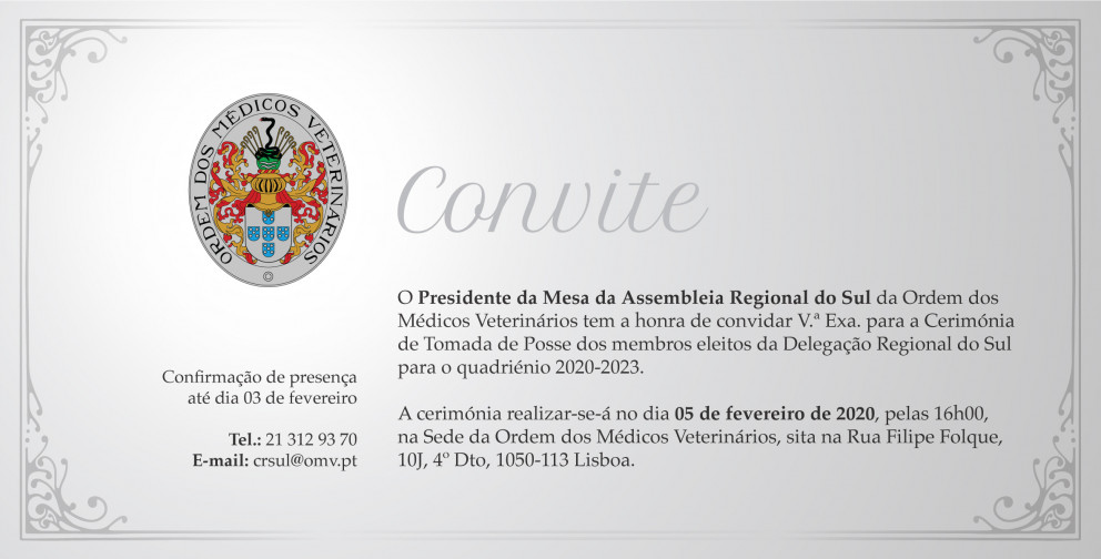 Tomada de Posse dos membros eleitos da Delegação Regional do Sul para o quadriénio 2020-2023 - 05 de fevereiro de 2020